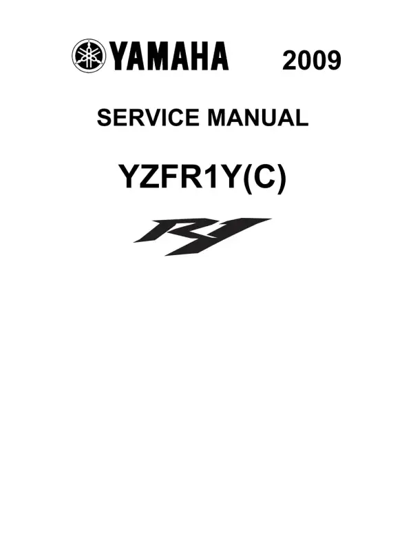 Manual De Serviços – Yamaha – YZF R1 – 2009 – 2011
