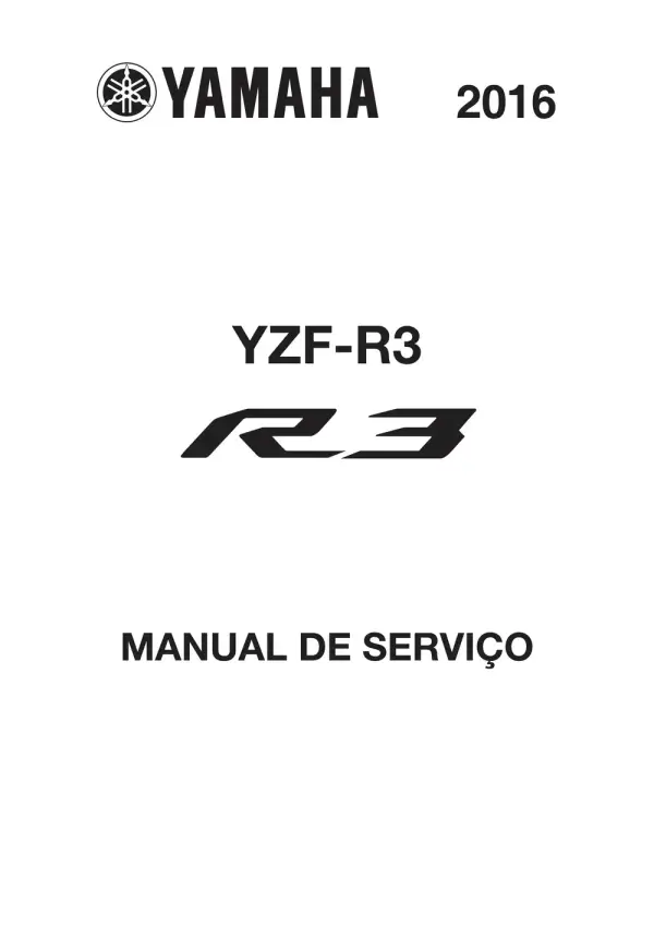 Manual De Serviços – Yamaha – YZF R3 – 2016