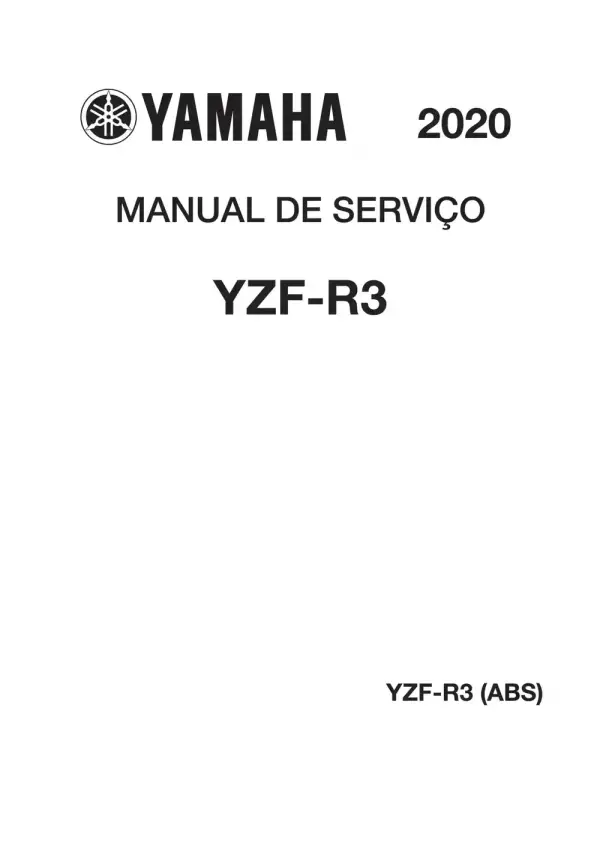 Manual De Serviços – Yamaha – YZF R3 – YZF R3 ABS – 2020